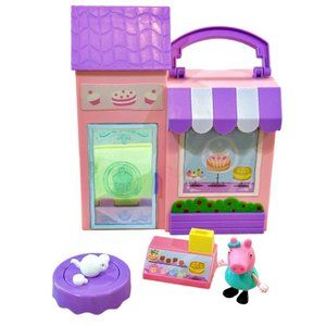 Peppa Pig Lot Bakery Shop Little Places Playset w/ Spinning Table Complete 2003